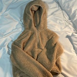 quarter zip cropped hoodie from aritzia